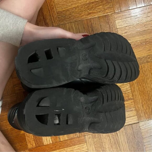 $495 The Kooples Black Leather Platform Grunge Boots Sneakers, SIZE 7 (38) - Picture 4 of 5